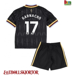 Aston Villa Alejandro Garnacho #17 Borta Kläder Barn 2026-27 Kortärmad (+ Korta byxor)